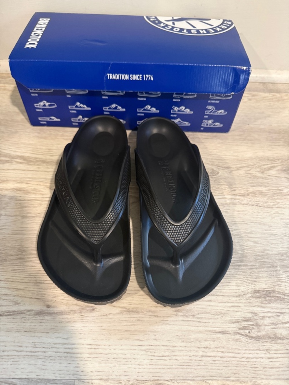 Birkenstock Black EVA Thong Sandals